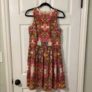 Anthropologie Floral Sleeveless Dress